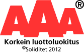 Logo AAA Korkein luottoluokitus Soliditet 2012